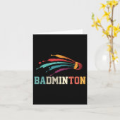 Shuttle Badminton Player Sport Racket Coach Team Kaart (Gele Bloem)