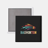 Shuttle Badminton Player Sport Racket Coach Team Magneet (Voorkant / Achterkant)