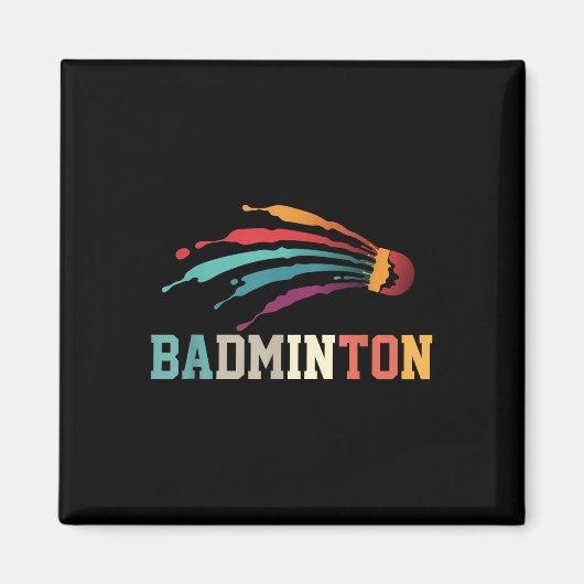 Shuttle Badminton Player Sport Racket Coach Team Magneet (Voorkant)
