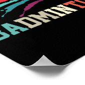 Shuttle Badminton Player Sport Racket Coach Team Poster (Hoek)