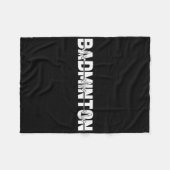 Shuttle Badminton - Racquet Court Player Ekg Heart Fleece Deken (Voorkant (Horizontaal))