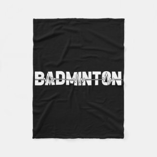 Shuttle Badminton - Racquet Court Player Ekg Heart Fleece Deken