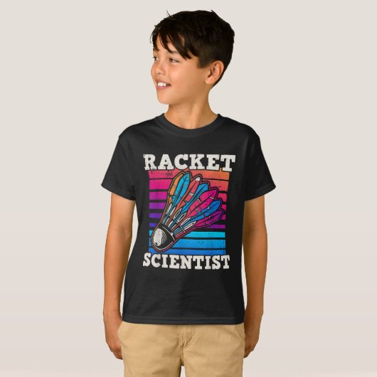 Shuttle Badminton Scientist T-shirt (Voorkant volledig)