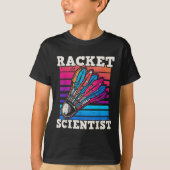 Shuttle Badminton Scientist T-shirt (Voorkant)