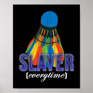 Shuttle Badminton Speler Citaat Poster