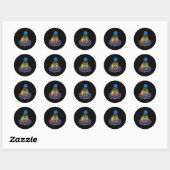 Shuttle Badminton Speler Citaat  Ronde Sticker (Vel)