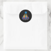 Shuttle Badminton Speler Citaat  Ronde Sticker (Tas)