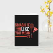 Shuttle Badminton Speler  Kaart (Gele Bloem)