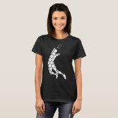 Shuttle Badminton Squash Badmintonspeler T-shirt (Voorkant volledig)