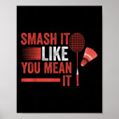 Shuttle badmintonspeler poster (Voorkant)
