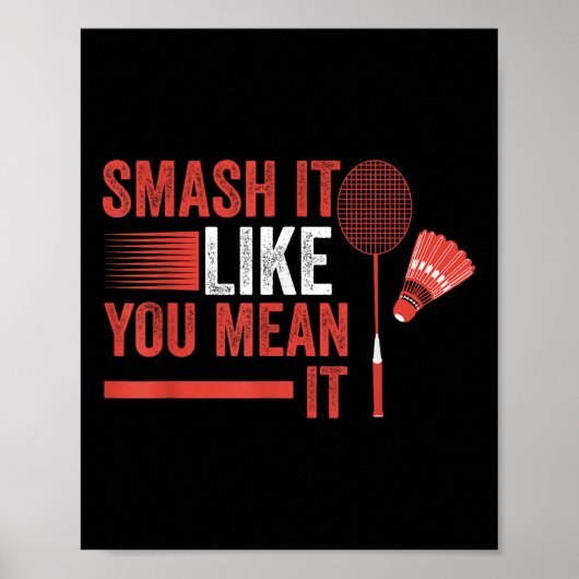 Shuttle badmintonspeler  poster (Voorkant)