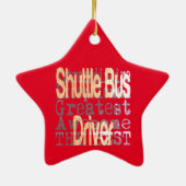 Shuttle Bus Driver Extraordinaire Keramisch Ornament (Achterkant)