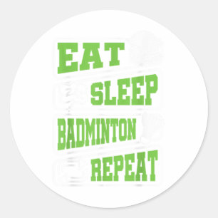 Shuttle Club Outfit voor spelers Coaches Fans Badm Ronde Sticker