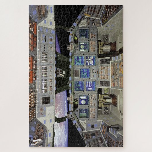 Shuttle cockpit legpuzzel (Verticaal)