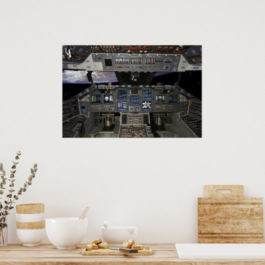 shuttle cockpit poster (Keuken)