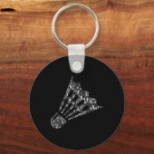 Shuttle Collage Badminton Player Shirt _ Badminton Sleutelhanger (Voorkant)