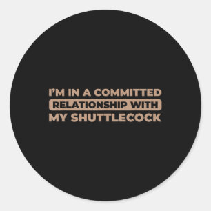 Shuttle Court - Racket Team Player Badmint Ronde Sticker