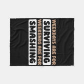 Shuttle Court Racket Team - Speler Racquet Badmint Fleece Deken (Voorkant (Horizontaal))