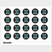 Shuttle Dreams En Racket Schreeuwt Grappig Badmint Ronde Sticker (Vel)