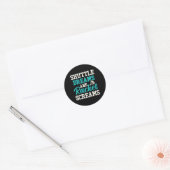 Shuttle Dreams En Racket Schreeuwt Grappig Badmint Ronde Sticker (Envelop)