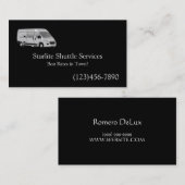 Shuttle Driver Ride Service Visitekaartje (Voorkant / Achterkant)