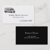 Shuttle Driver Ride Service Visitekaartje (Voorkant / Achterkant)
