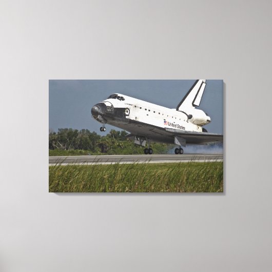 Shuttle Endeavor landing Kennedy Space Center Canvas Afdruk (Voorkant)