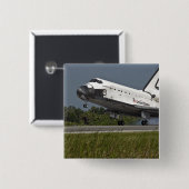 Shuttle Endeavor landing Kennedy Space Center Vierkante Button 5,1 Cm (Voorkant /achterkant)