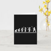 Shuttle Evolution Mannen Vrouwen Funny Badminton Kaart (Gele Bloem)