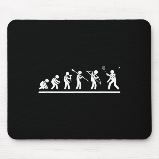 Shuttle Evolution Mannen Vrouwen Funny Badminton Muismat (Voorkant)