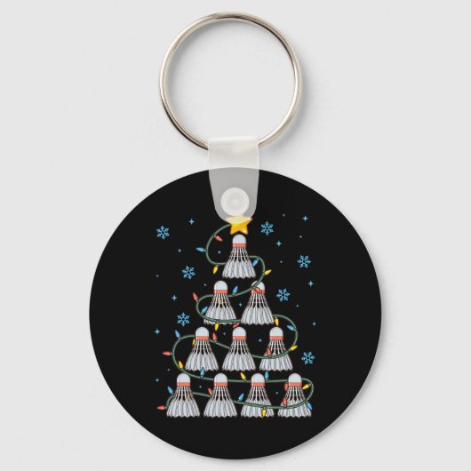 Shuttle Graphic Badminton Player Shirt Gift Christ Sleutelhanger (Voorkant)