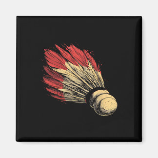 Shuttle Graphic Badmintonist Magneet