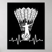Shuttle Heartbeat Badminton Poster (Voorkant)