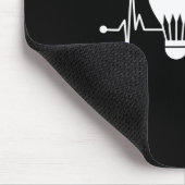 Shuttle Heartbeat Funny Badminton Player Gift Muismat (Hoek)