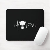 Shuttle Heartbeat Funny Badminton Player Gift Muismat (Met muis)