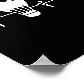 Shuttle Heartbeat Funny Badminton Player Gift Poster (Hoek)