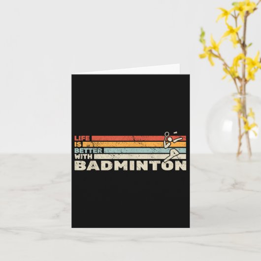 Shuttle leven is beter met badminton racket voor m kaart (Gele Bloem)