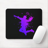 Shuttle Mannen squash badmintonspeler badminton Muismat (Met muis)