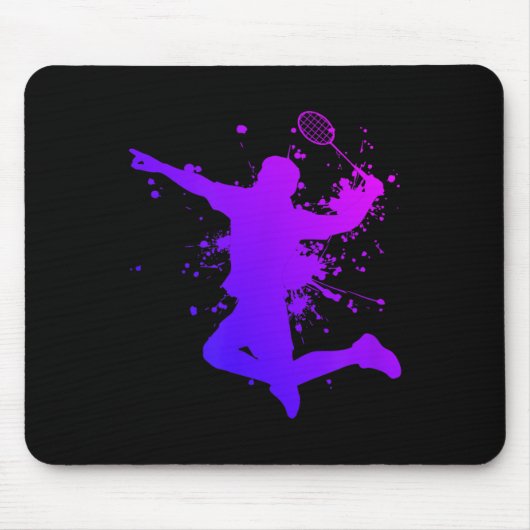 Shuttle Mannen squash badmintonspeler badminton Muismat (Voorkant)