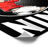 Shuttle Ninja Funny Badminton Speler Poster (Hoek)