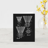 Shuttle Patent Drawing Badminton Kaart (Gele Bloem)