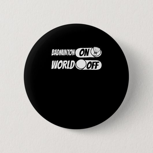 Shuttle Player Team - Racquet Badminton op World O Ronde Button 5,7 Cm (Voorkant)
