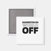 Shuttle Racket - Court Racquet Badminton op de wer Magneet (Voorkant / Achterkant)