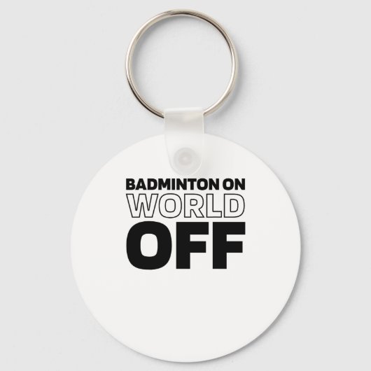 Shuttle Racket - Court Racquet Badminton op de wer Sleutelhanger (Voorkant)