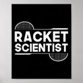 Shuttle Racket Wetenschapper Badminton  Poster (Voorkant)