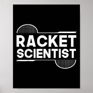 Shuttle Racket Wetenschapper Badminton  Poster