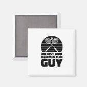 Shuttle Racquet Court Racket - Team Just A Badmint Magneet (Voorkant / Achterkant)