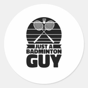 Shuttle Racquet Court Racket - Team Just A Badmint Ronde Sticker