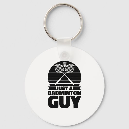Shuttle Racquet Court Racket - Team Just A Badmint Sleutelhanger (Voorkant)