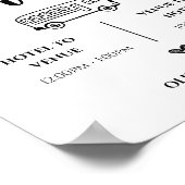 Shuttle Service Taxi Driver Wedding Transport Sign Poster (Hoek)